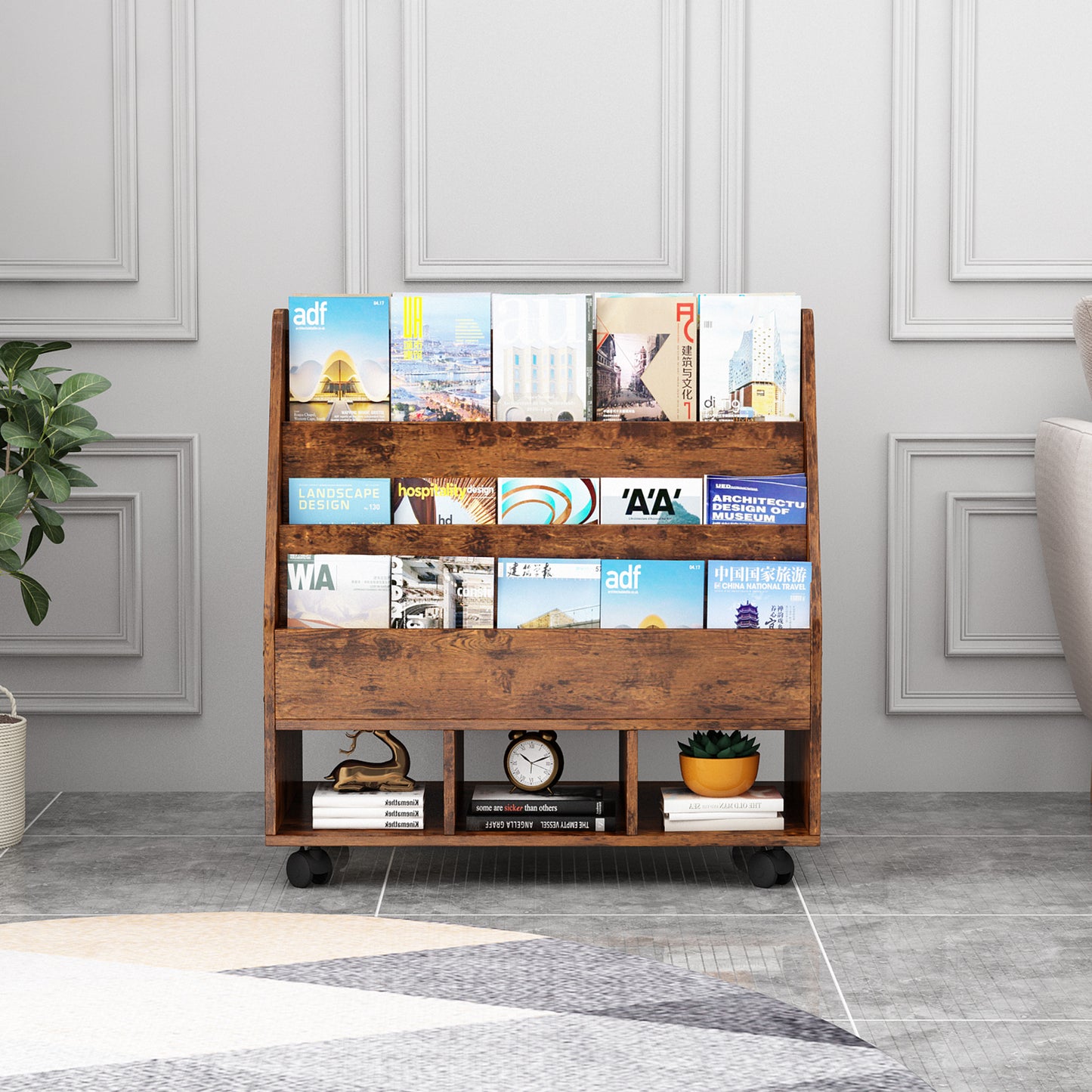 Toy Organizers and Storage Kids Bookcase for Playroom Bedroom Reading Nook Toddler's Room