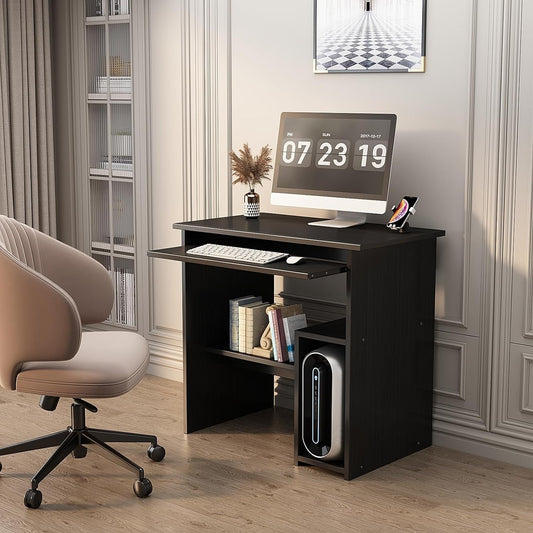 31.5 Inch Modern Study Writing Desk with Storage Shelves