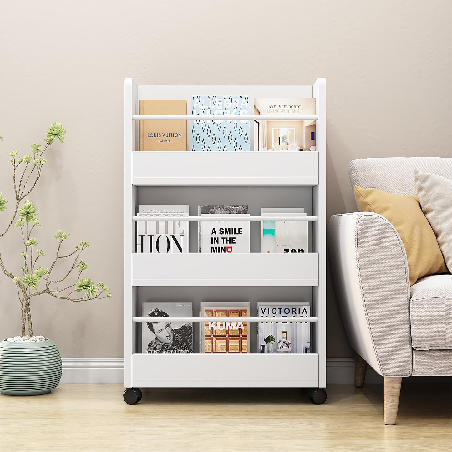 Bookshelf, Bookcase Shelf Storage Organizer, Modern Book Shelf
