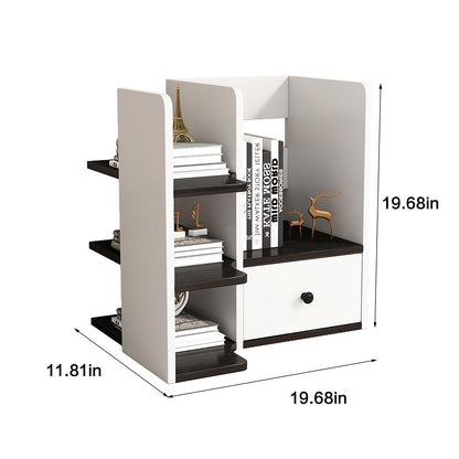 Lateral File Cabinet with Open Shelves and Drawer for A4 Letter and Legal Sized Documents