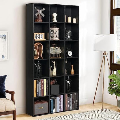 6-Cube Closet Storage Shelves for Home Office group in black 