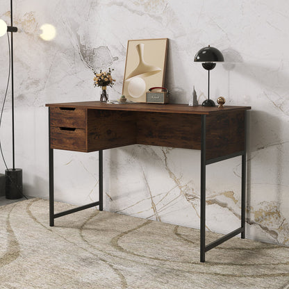 Modern Writing Desk Home Office Desk with Drawers Notebook Workstation