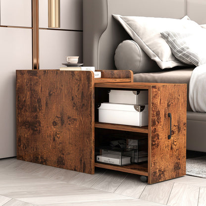 End Table with USB Ports and Power Outlets and 2 Drawers