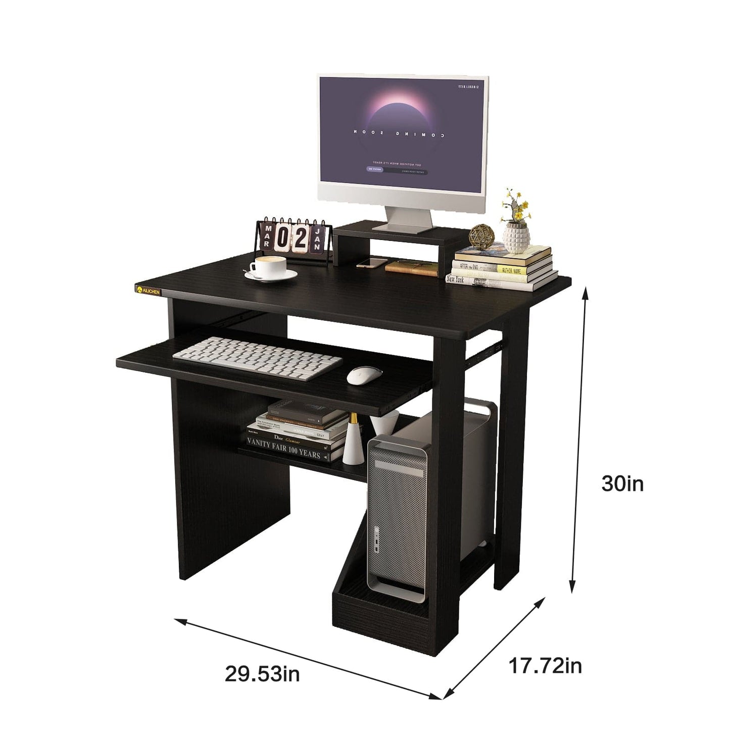 Home Office Computer Desk Writing Study Desk Book Writing Corner Table