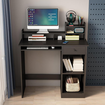 40" Study Workspace with Monitor Stand in black