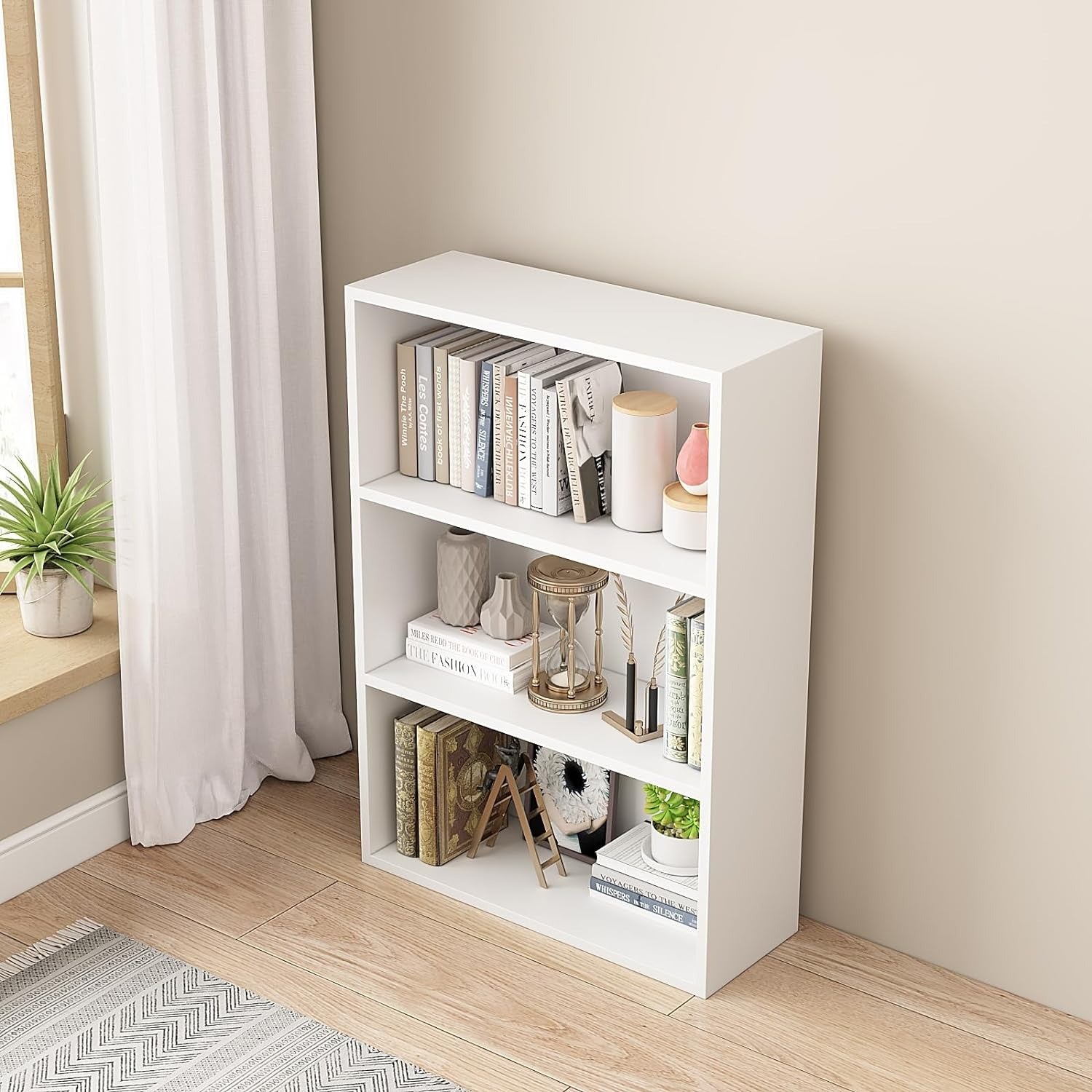 3-Tier Cube Display Shelves in white