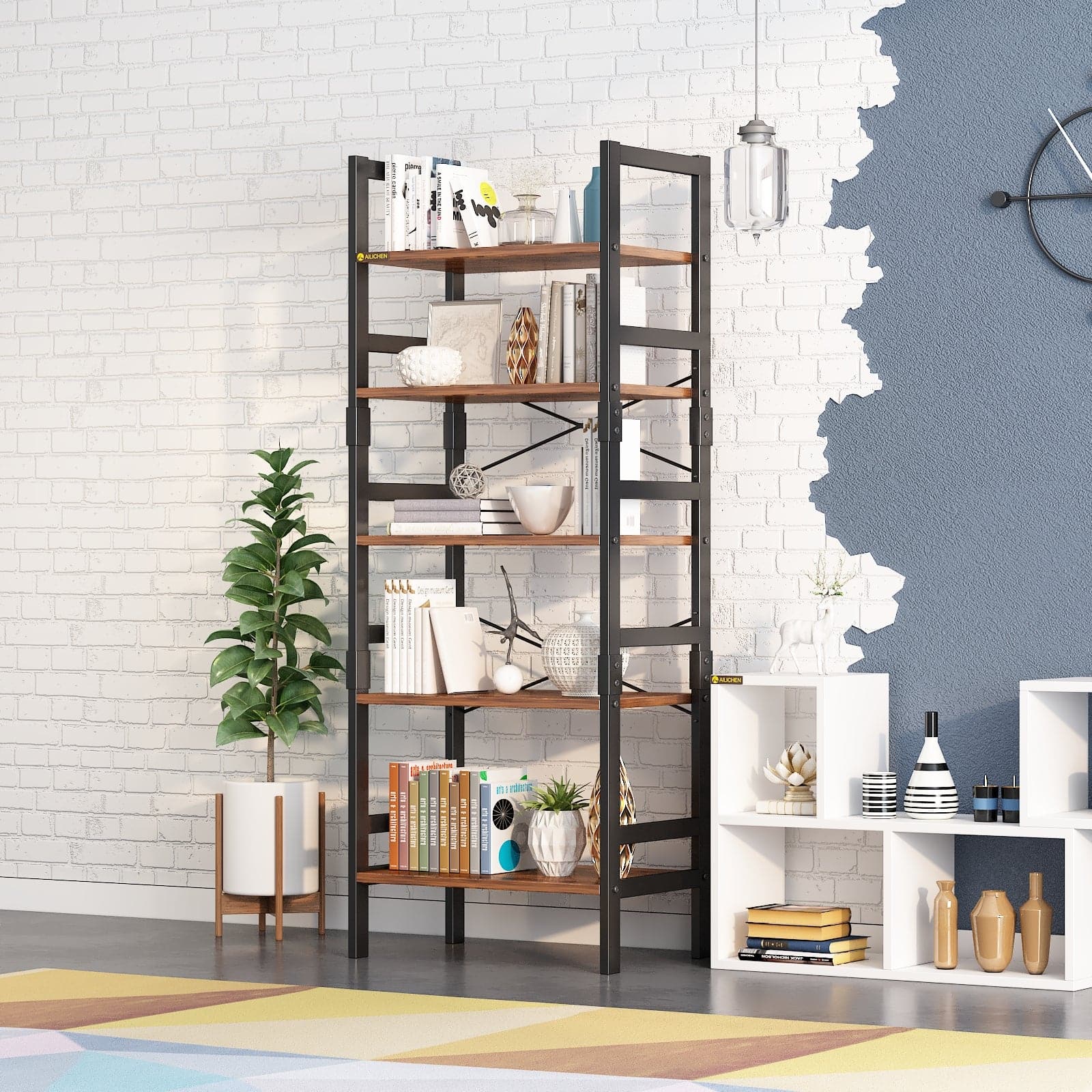 5 Tier Free Standing Bookcase 