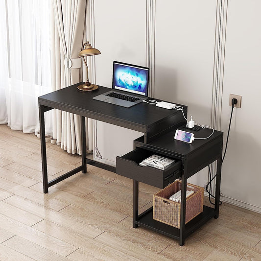 51" Workspace with Power Outlet, USB Charging Port