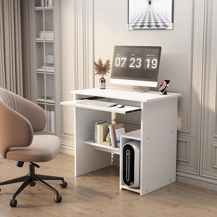 31.5 Inch Modern Study Writing Desk in white