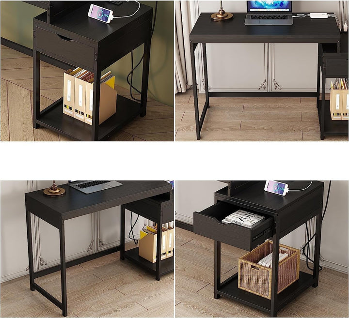 51" Workspace with Power Outlet, USB Charging Port details